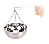 Asixxsix Bol D'Aromathérapie pour Sauna de 20 Cm avec Bras Oscillant, Porte-gobelet en Acier Inoxydable - Diffuseur de Parfum d'Huiles Essentielles vers Sauna et Spa