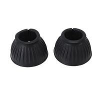 Asixxsix Bottes de Cloche pour Les Chevaux, Protéger Contre Les Bottes de Cloche en Caoutchouc de Traumatisme à Impact des Sabots, Soins à Chevaux pour la Participation (Black)