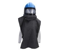 Asixxsix Bouchage de Sable Bouchage, Casque de Sable Anti-poussière Casque de Sablast D'alimentation D'air Sûr avec des Objectifs et Protection des épaules, un équipement de Protection