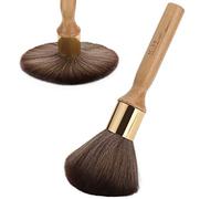 Asixxsix Brosse de Coiffure Non Pelucheuse, Brosse pour le Cou, Adaptée au Nettoyage Domestique ou au Salon de Coiffure, Petits Cheveux en Bois Massif et Laine de Fibre (Couleur du bois)