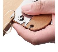 Asixxsix c oupe-bordures, Lame en Acier Inoxydable, c oupe-bordures avec Manche en Bois et 2 Lames de Rechange, Outil de c oupe de Bandes de Chant pour le Travail du Bois, le Bois, le