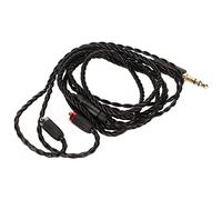 Asixxsix Câble MMCX avec Microphone pour Shure SE215 SE315 SE425 SE535 | Noyau de fil de cuivre OFC, 4 brins 30 cœurs, prise plaquée or de 3,5 mm, crochet d\'oreille profilé, pour IEM MMCX