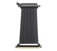 Asixxsix Câble Riser PCIe 4.0 X16, Femelle Angle De 180 DeGrés Blindé Emi Port D'Extension De Carte d'Extension Flexible Haute Vinesse Montage Vertical Câble Riser Pci Express Gen4 (300 millimètres)