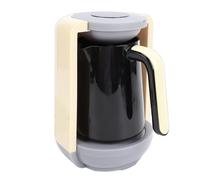 Asixxsix Cafetière Turque, Cafetière électrique Arabe Grecque 400 W, capacité de 1 à 4 Tasses, Cuisson Anti-débordement, Infusion Mousseuse Authentique, pour la Maison, le Bureau (YELLOW)