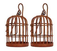 Asixxsix Cage à Oiseaux Miniature, Cage à Oiseaux de Construction en Métal à l'échelle 1/12, à en Métal avec Conception Légère pour la Décoration de Maison de Poupée, Accessoire de Photographie,