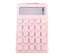 Asixxsix Calculatrice de Bureau, Calculatrice Solaire à 12 Chiffres, 6.5 * 4.05 Pouces Portable Grand Affichage Clair Calculateur de Fonctions Mathématiques de Base pour (Pink)
