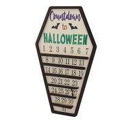 Asixxsix Calendrier de Compte à Rebours d'Halloween, Calendrier de l' d'Halloween en Bois Réutilisable avec Changement de Numéro Quotidien pour la Décoration de Bureau à Domicile