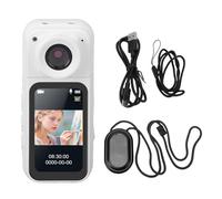 Asixxsix Caméra d'action 1080p intégrée au Pouce, caméscope Portable POV magnétique avec Enregistrement en Un et Rotation à 180°, idéal pour Les Voyages à vélo. (White)