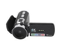 Asixxsix Caméra Vidéo 4K, Caméscope Numérique 64 MP avec écran Flip de 3 Pouces et WiFi, Lumières de Remplissage LED, 4800mAh pour Le Streaming en Direct et la Photographie