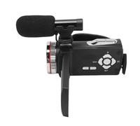 Asixxsix Caméscope, 6K 64MP Double Objectif 120° Grand Angle 21x Zoom Numérique Caméra Vlog, Enregistreur Vidéo Numérique Portable avec écran Rotatif de 3 Pouces Micro sans Fil Externe Télécommande de