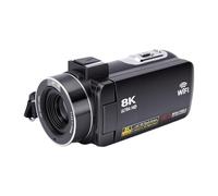 Asixxsix Caméscope Vidéo, 8K et 96MP avec Zoom Numérique 18X | Stabilisation électronique à Six Axes, écran Tactile Rotatif de 3 Pouces à 270 Degrés, pour les Voyages Camping la Randonnée
