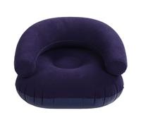 Asixxsix Canapé Gonflable, Fauteuil Lounge Portable avec Dossier en U pour Adultes et Enfants, Salon, Chambre à Coucher, Balcon, avec revêtement en PVC floqué Doux et Confortable (Bleu Profond)