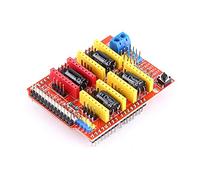 Asixxsix Carte CNC Shield V3.0 pour Imprimante 3D, avec Pilote de Moteur Pas à Pas A4988, pour Machines à Graver, Conception Compacte pour les Fabricants