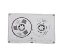 Asixxsix Cassette Vierge Bobine à Bobine, polarisation Normale, 50 Minutes, Double Face, Bande d'enregistrement sonore métallique avec boîtier Transparent, pour Groupes musicaux (Silver)