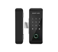 Asixxsix Cerraduras De Puerta De Cristal Elegantes, 4 En 1 Cerraduras Biométricas De La Puerta Del Keyless Entry De La Huella Dactilar De Wifi Con La Tarjeta De Ic Contraseña Llaves