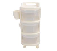 Asixxsix Chariot à Couches pour bébé, Mobile à 3 Niveaux avec Roulettes, Organisateur de Table à Langer avec Rangement pour Couches Essentielles, pour Station à Langer de Chambre d'enfant, Chariot