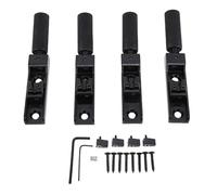 Asixxsix Chevalet de basse électrique sans tête, chevalet de basse 4 cordes sans tête et blocage de cordes, base à espacement réglable des cordes, accessoires pour basse électrique (BLACK)