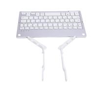 Asixxsix Clavier Bluetooth Pliable, Clavier sans Fil Pliable avec Support pour téléphone, jusqu'à 10 mètres, claviers Pliables pour Window, iOS, Android, Tablette, Smartphone, PC (Argent Blanc)