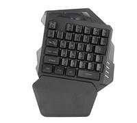 Asixxsix Clavier de Jeu à Une Main, 35 Touches, Mini Clavier de Jeu rétroéclairé RVB sans Fil 2,4 GHz avec Touches Encastrées, Mini Clavier Portable Rechargeable 2000 MAh pour Ordinateur PC