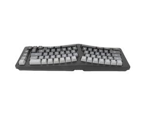 Asixxsix Clavier de Jeu, Clavier de Jeu RVB avec 69 Touches en Forme de V, Design Compact, Câble de Type C Détachable, 16 Millions de Modes de Rétroéclairage Couleur pour PC Mac iOS