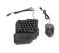 Asixxsix Clavier de Jeu et Combo de Souris à Une Main, Convertisseur de Souris de Contrôleur de Gameage de Jeu Mobile Bluetooth 5.2 et Support de Téléphone Réglable, Pack Combo de Jeu