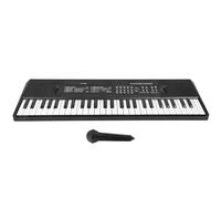 Asixxsix Clavier Électronique, Clavier de Piano 54 Touches, Orgue Électronique à Double Alimentation avec Microphone et Fonction d'érégissement, Adapté AUX Enfants et Débutants AUX