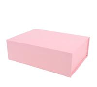 Asixxsix Coffret Cadeau avec Couvercle à Fermeture Magnétique, Boîte de Rangement Rectangulaire Pliable et Ouverte de 10,24x7,48x3,15 Pouces, Boîtes de Proposition de Demoiselle D'honneur (PINK)