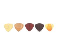 Asixxsix Coffret de Médiators en Palissandre, Texture Bois Naturel avec Serrure, Charnière en Alliage de Cuivre, Acoustique, électrique, Médiators de Basse pour Rock, Jazz, Métal, Classique