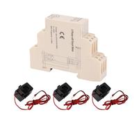 Asixxsix Compteur de Puissance Intelligent, Moniteur d'énergie WiFi triphasé 0 100 A avec 3 Capteurs de Courant 100 A pour Climatiseur, Poêle, Chauffe-eau