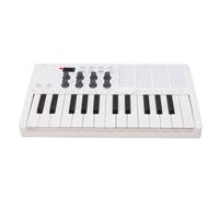 Asixxsix Contrôleur de Clavier MIDI 25 Touches, Mini Machine Portable sans Fil Bluetooth avec 8 Pads de Batterie Rétroéclairés, 8 Boutons, 2 Bandes Tactiles Capacitives pour la Musicale