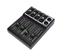 Asixxsix Contrôleur de volume passif pour moniteur 4 entrées/1 sortie | Corps en Métal, Curseur de 70 Mm, Réglage Précis du Volume, Perte de Signal Minimale pour le Cinéma Maison et la