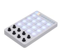 Asixxsix Contrôleur MIDI SMC Pad, Wireless Drum Pad Controller avec 16 Pads Sensibles RV Backlit 8 Knobs Affectables, pour Live FL Studio
