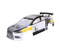 Asixxsix Coque de Carrosserie de Voiture RC à L'échelle 1/10, Pièces de Rechange de Voiture Télécommandée en PVC avec Accessoires de Rétroviseur pour Voitures de Course à Empattement de (Grey)