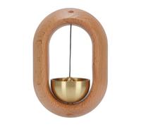 Asixxsix Coucheur des Commerçants pour L'ouverture de Porte, Sonnette Décorative en Bois avec Cloche en Laiton pour Porche, Mur, Boutique, Installation Facile, Design Attrayant