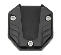 Asixxsix Coussin D'extension de Béquille Latérale de Pied, Rallonge de Béquille de Moto en Alliage D'aluminium Durable, Plaque de Support de Béquille Latérale de Pied avec clé Hexagonale (Noir)