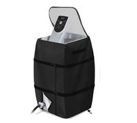 Asixxsix Couvercle de Pompe à Bain à Remous, 600D Couvercle de Chauffage à épreuves à L'épreuve du Oxford Proof à L'épreuve du, avec Ouverture élastique et Crampon, Noir