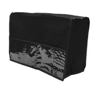 Asixxsix Couverture de Poussière de la Machine à Coudre, Couvercle de Protection Pliable avec Poches de Rangement, pour la Plupart des Machines à Coudre Standard 17x7x12 Pouces (BLACK)