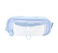 Asixxsix Crayon Crayon Grande capacité 2 Compartiments à Fermeture éclair à Style à Casquette de Crayon à L'épreuve de l'eau pour Bureau D'étude ou Collège de Voyage et Lycéens