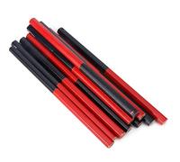 Asixxsix Crayons de Charpentier pour le Travail du Bois, Conception Hexagonale Durable pour le Marquage Rouge Bleu 2x17.5cm 10 Pièces Outils à Main pour les Amateurs de Travail du Bois