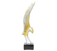 Asixxsix Décoration Abstraite de Sculpture D'aile D'ange en Résine, Ornement de Bureau Vif pour Salle D'étude, Café-688-900g (BS-033 Or)