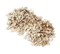 Asixxsix Décorations de Noël en Bois, 1000 Pièces Découpées en Bois de Peuplier Non Fini, Décorations de Noël DIY, Tranches de Non Finies avec Surface Compatible avec la Peinture pour Thanksgiving, la