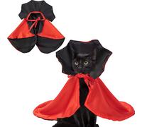 Asixxsix Déguisement d'halloween pour Animal de Compagnie, Cape de Vampire réversible, déguisement d'halloween pour Chien, Cape de Vampire, déguisement de Cosplay Amusant
