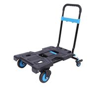 Asixxsix Diable Pliable 2 en 1, capacité de 150 Kg, Chariot en Métal Robuste avec Poignée Rétractable et 4 Roues en Caoutchouc, Chariot Portable pour Courses, Déménagement, Camping