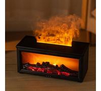 Asixxsix Diffuseur d'huiles essentielles, diffuseur d'aromathérapie à Flamme de 280 ML avec télécommande et arrêt Automatique, humidificateur ultrasonique à Brume fraîche,diffuseur à