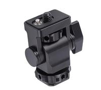 Asixxsix DSLR Camera Cold Shoe Base, 180 ° Inclinaison 360 ° Monteur de Moniteur Réglable Pivotant avec épingles de Localisation élastiques, pour L'affichage ATOMOS V