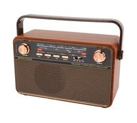 Asixxsix Enceinte Radio Bluetooth, Conception 4 en 1, autonomie de 6 Heures, Radio numérique AM FM Portable multibande rétro sans Fil, pour la Maison, Le Bureau et l'extérieur (Prise UE)
