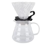 Asixxsix Ensemble cafetière à filtre, carafe de 600 ml avec porte-filtre en verre et filtres en papier, pour la maison, les cafés, les restaurants et le camping.