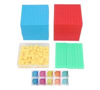 Asixxsix Ensemble de 121 Blocs de comptage en Plastique coloré, Base 10, Valeur de Position, Outils mathématiques avec Concepts décimaux intuitifs pour l'école et la Maison