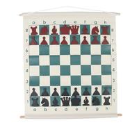 Asixxsix Ensemble de Démonstration d'échecs, Planche Pliable de Style Fendu avec 32 Pièces et Sac de Transport pour Les Clubs d'échecs, Les écoles, Les Voyages pour Adultes