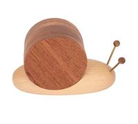 Asixxsix Ensemble de Dessous de Verre en Forme d'escargot Avec Aimant, Dessous de Verre Amusants Couler des Boissons, 5 Pièces, Jolis Desous de en Bois Exquis Avec 1 Base en Forme